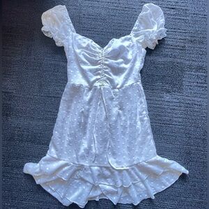 short white flowy dress